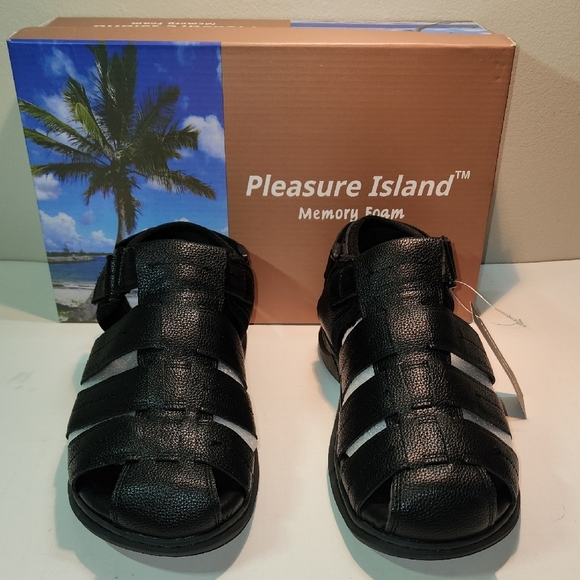 Black Memory Foam Sandals